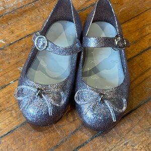 Girls Glitter Mary Jane Shoes in Sparkling silver